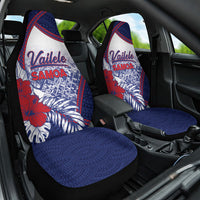 Vailele Samoa Village Car Seat Cover Map Polynesian Tribal Hibiscus Floral