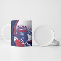 Personalised Vailele Samoa Village Ceramic Mug Map Polynesian Tribal Hibiscus Floral