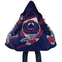 Personalised Vailele Samoa Village Cloak Map Polynesian Tribal Hibiscus Floral