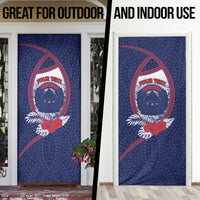 Personalised Vailele Samoa Village Door Cover Map Polynesian Tribal Hibiscus Floral