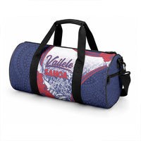 Vailele Samoa Village Duffle Bag Map Polynesian Tribal Hibiscus Floral