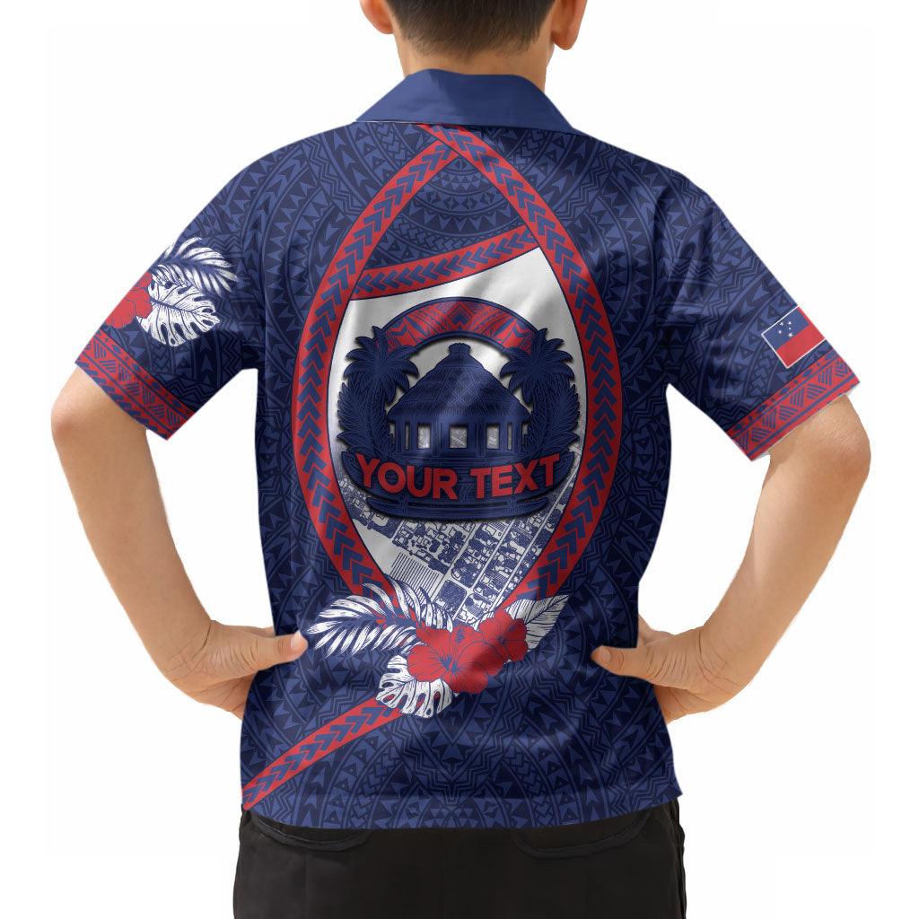 Personalised Vailele Samoa Village Hawaiian Shirt Map Polynesian Tribal Hibiscus Floral