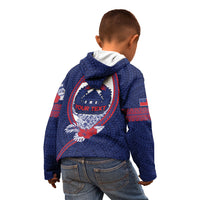 Personalised Vailele Samoa Village Kid Hoodie Map Polynesian Tribal Hibiscus Floral