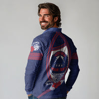 Personalised Vailele Samoa Village Long Sleeve Polo Shirt Map Polynesian Tribal Hibiscus Floral