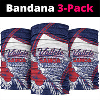 Vailele Samoa Village Neck Gaiter Map Polynesian Tribal Hibiscus Floral