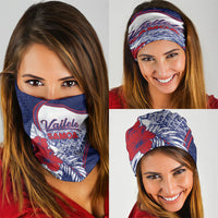 Vailele Samoa Village Neck Gaiter Map Polynesian Tribal Hibiscus Floral