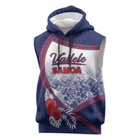 Personalised Vailele Samoa Village Sleeveless Hoodie Map Polynesian Tribal Hibiscus Floral