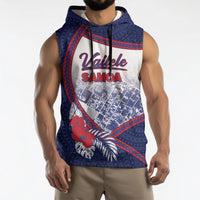 Personalised Vailele Samoa Village Sleeveless Hoodie Map Polynesian Tribal Hibiscus Floral