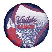 Vailele Samoa Village Spare Tire Cover Map Polynesian Tribal Hibiscus Floral