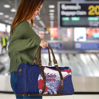 Vailele Samoa Village Travel Bag Map Polynesian Tribal Hibiscus Floral