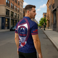 Personalised Vailele Samoa Village Zipper Polo Shirt Map Polynesian Tribal Hibiscus Floral