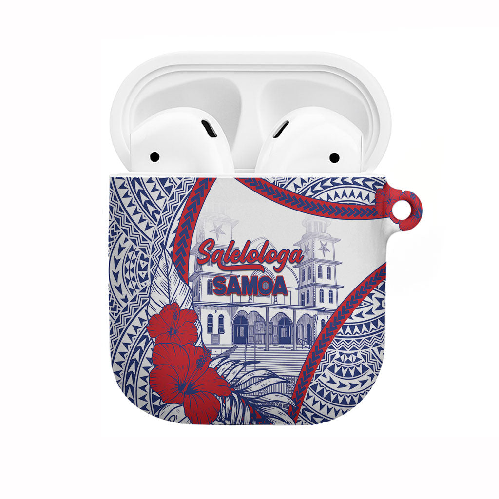 Salelologa Samoa Village AirPods Case Polynesian Tribal Church Landmark Hibiscus Floral