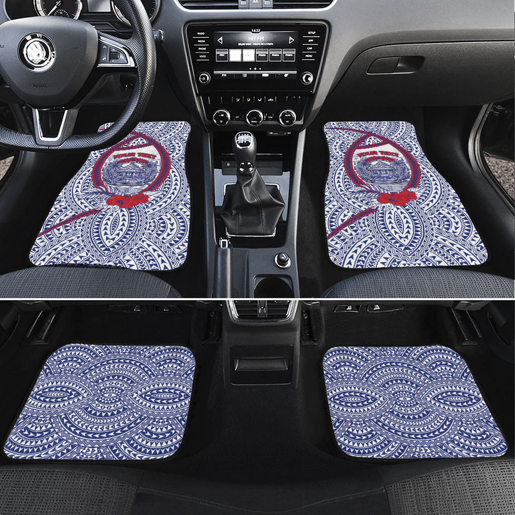 Personalised Salelologa Samoa Village Car Mats Polynesian Tribal Church Landmark Hibiscus Floral