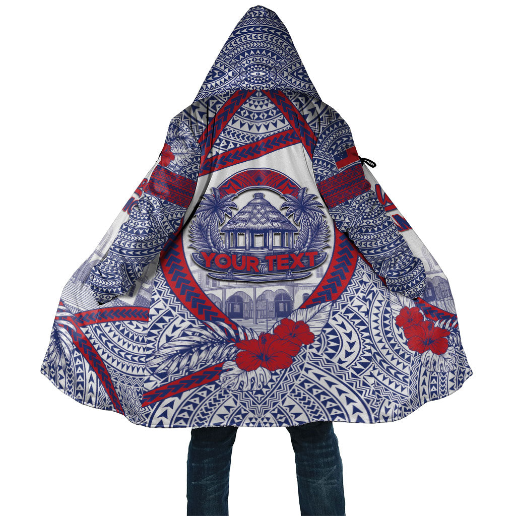 Personalised Salelologa Samoa Village Cloak Polynesian Tribal Church Landmark Hibiscus Floral DT05 Unisex White - Polynesian Pride