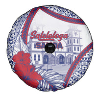 Salelologa Samoa Village Spare Tire Cover Polynesian Tribal Church Landmark Hibiscus Floral DT05 - Polynesian Pride
