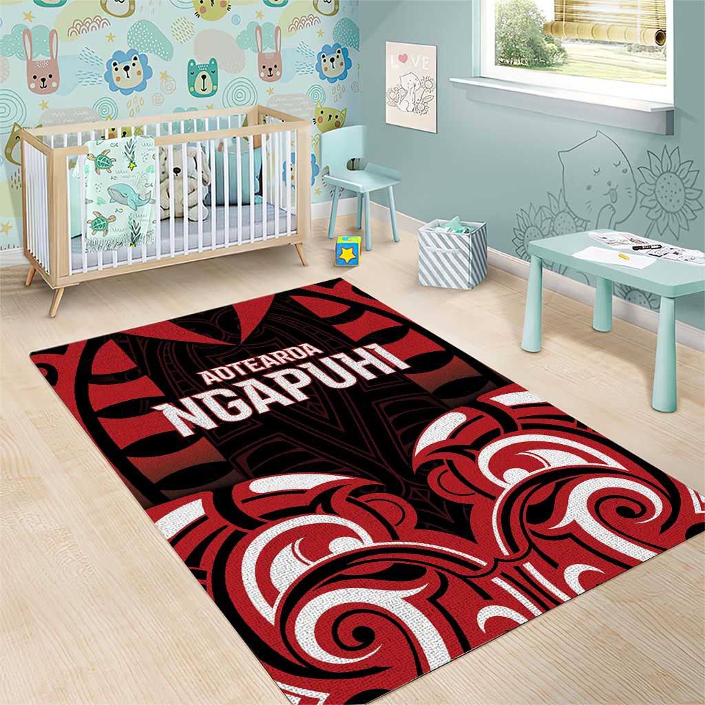 Aotearoa Ngapuhi Area Rug Maori Pattern New Zealand DT05 - Polynesian Pride