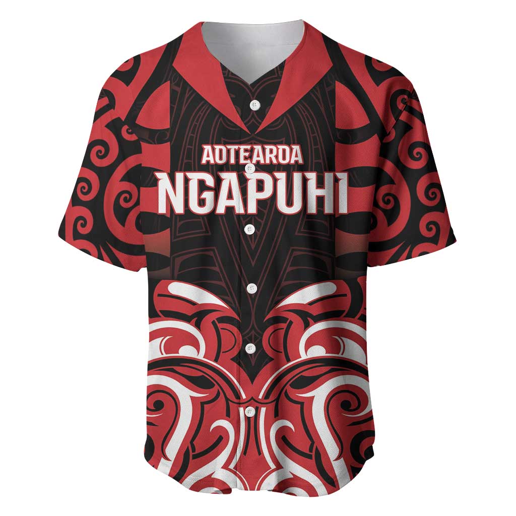 Custom Aotearoa Ngapuhi Baseball Jersey Maori Pattern New Zealand - Polynesian Pride