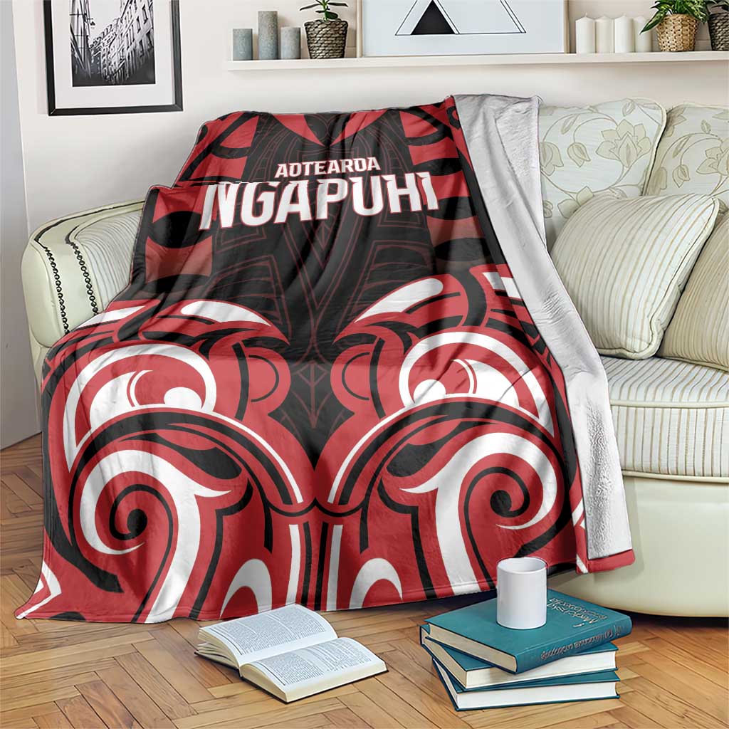 Aotearoa Ngapuhi Blanket Maori Pattern New Zealand DT05 Red - Polynesian Pride