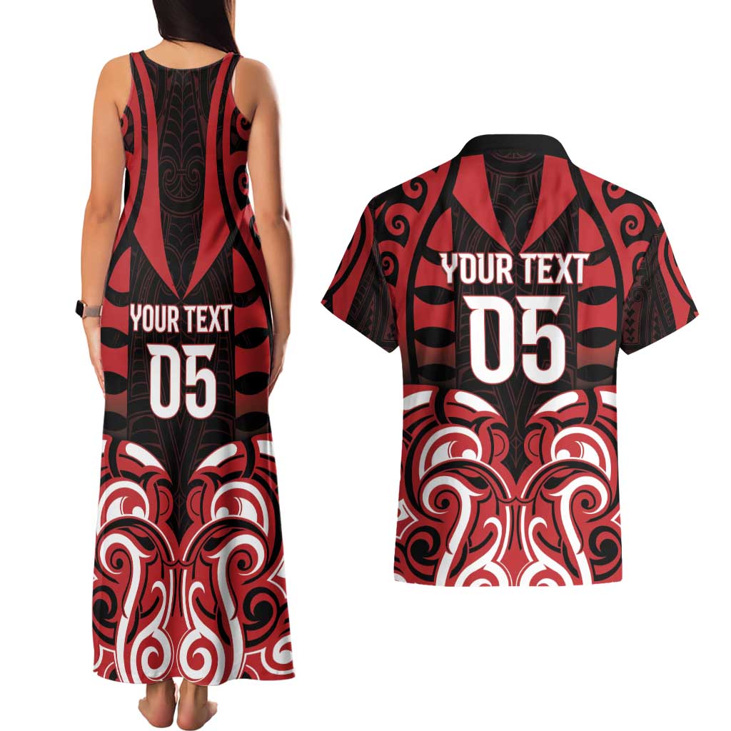 Custom Aotearoa Ngapuhi Couples Matching Tank Maxi Dress and Hawaiian Shirt Maori Pattern New Zealand DT05 - Polynesian Pride