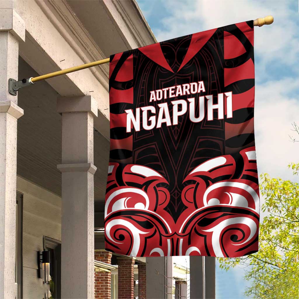 Aotearoa Ngapuhi Garden Flag Maori Pattern New Zealand DT05 House Flag Red - Polynesian Pride