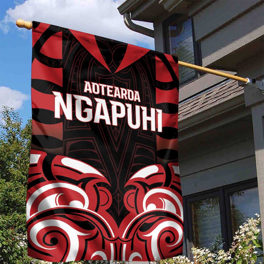 Aotearoa Ngapuhi Garden Flag Maori Pattern New Zealand DT05 - Polynesian Pride