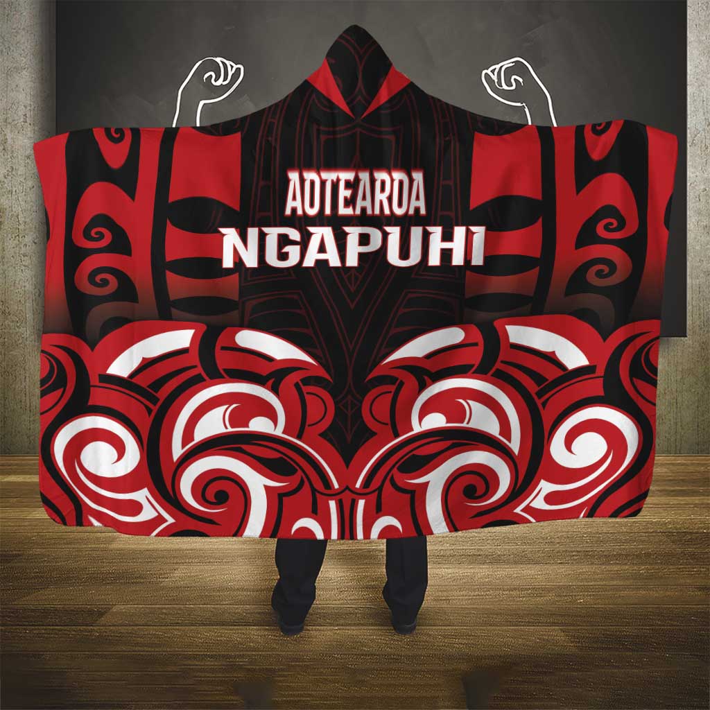 Aotearoa Ngapuhi Hooded Blanket Maori Pattern New Zealand DT05 - Polynesian Pride