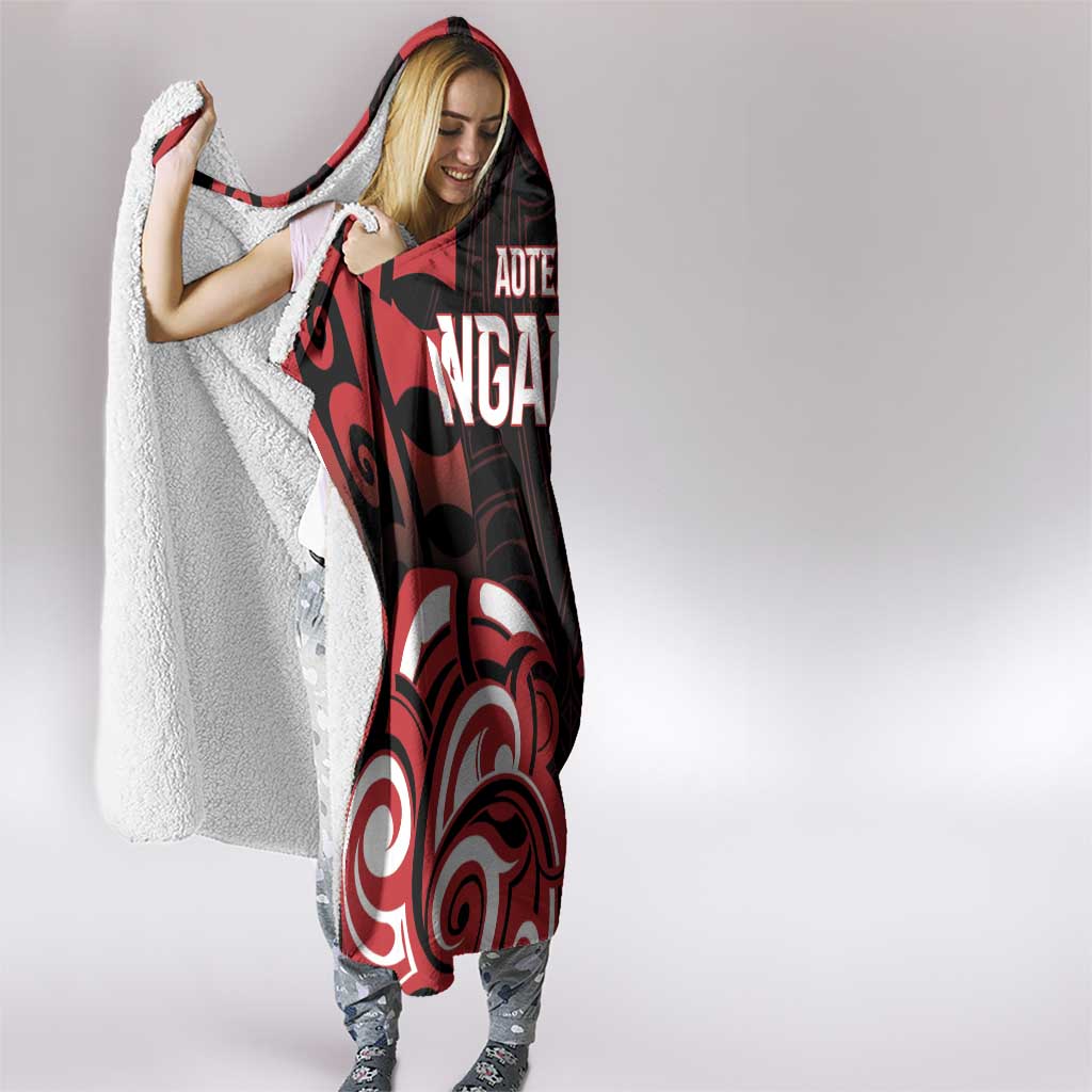 Aotearoa Ngapuhi Hooded Blanket Maori Pattern New Zealand DT05 - Polynesian Pride