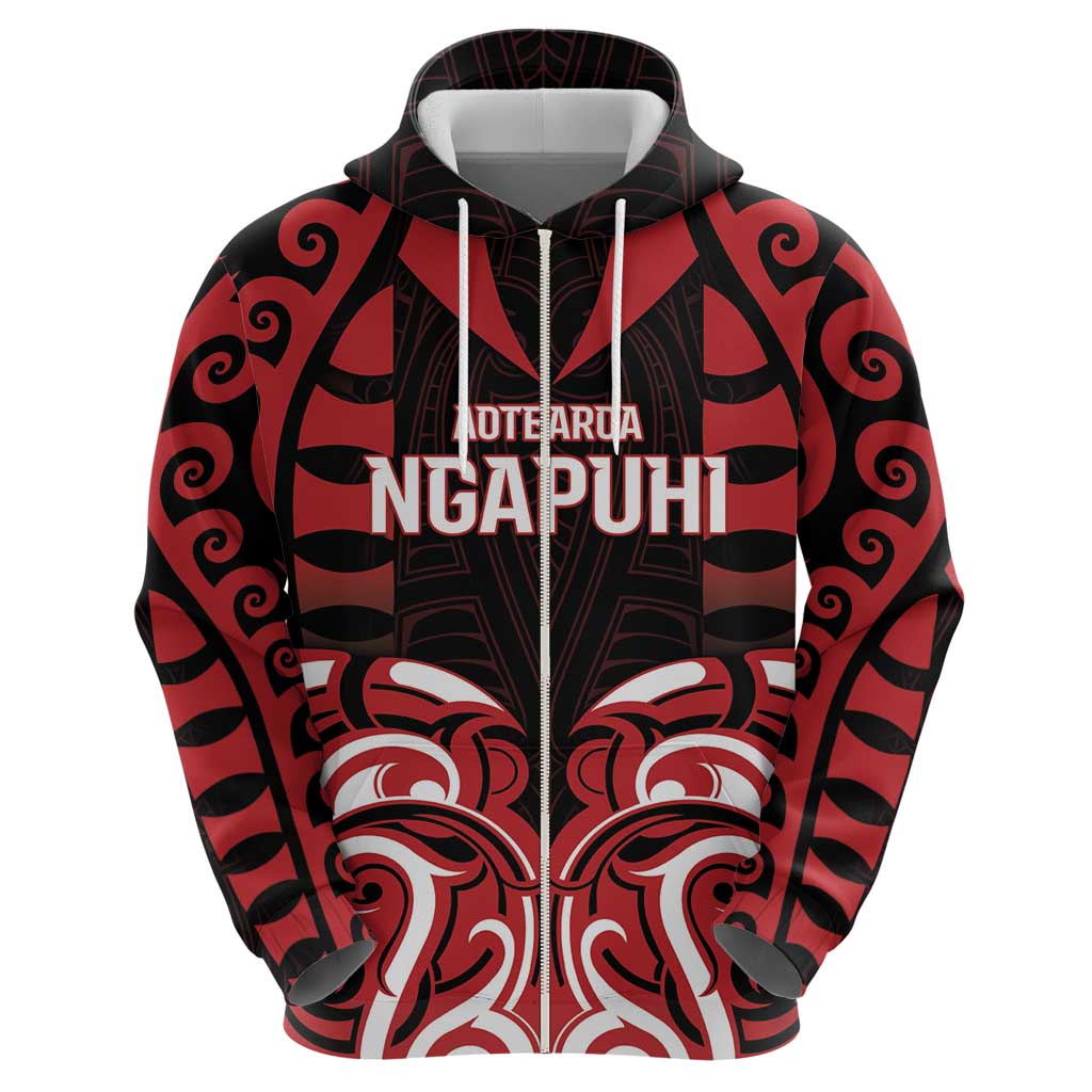 Custom Aotearoa Ngapuhi Hoodie Maori Pattern New Zealand - Polynesian Pride