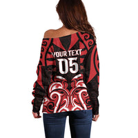 Custom Aotearoa Ngapuhi Off Shoulder Sweater Maori Pattern New Zealand DT05 - Polynesian Pride