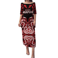 Custom Aotearoa Ngapuhi Puletasi Maori Pattern New Zealand DT05 Long Dress Red - Polynesian Pride