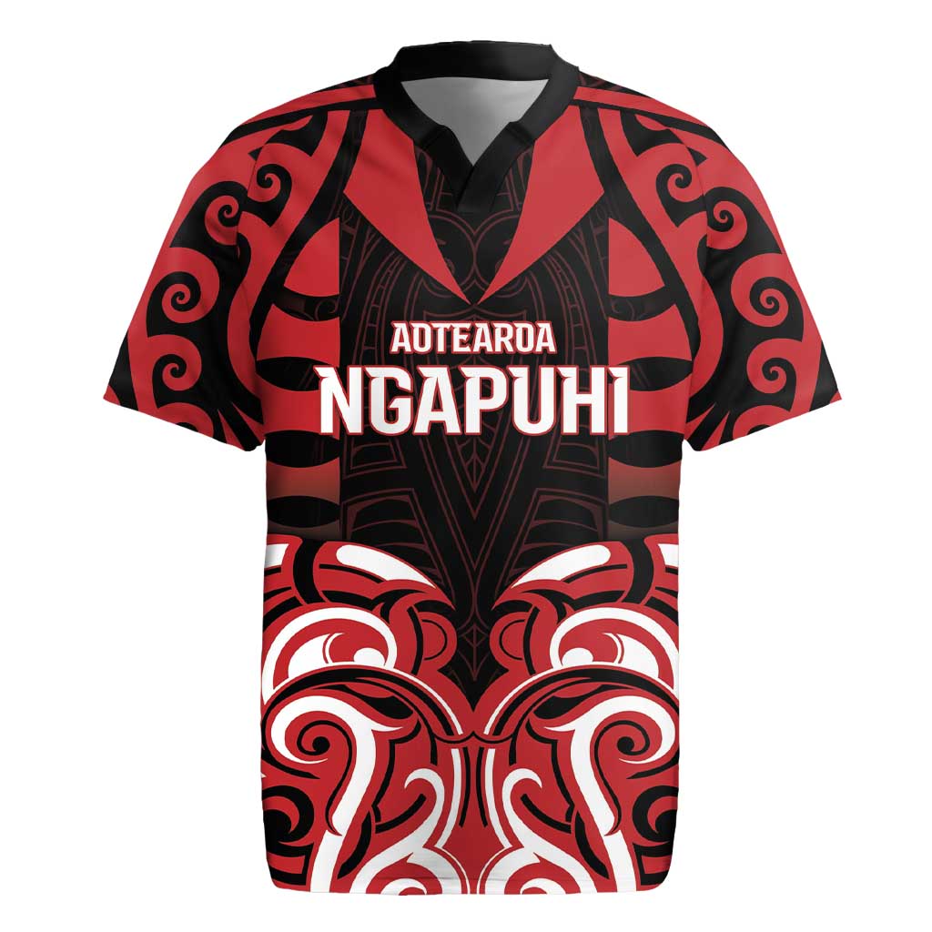 Custom Aotearoa Ngapuhi Rugby Jersey Maori Pattern New Zealand - Polynesian Pride
