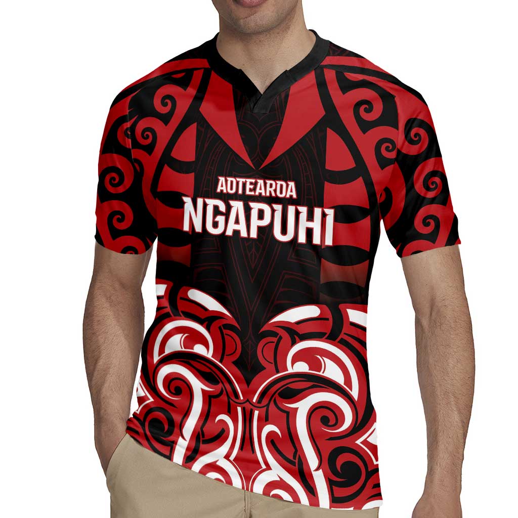 Custom Aotearoa Ngapuhi Rugby Jersey Maori Pattern New Zealand - Polynesian Pride