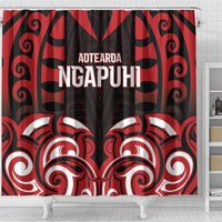 Aotearoa Ngapuhi Shower Curtain Maori Pattern New Zealand DT05 - Polynesian Pride