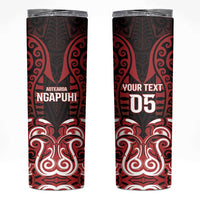 Custom Aotearoa Ngapuhi Skinny Tumbler Maori Pattern New Zealand DT05 Red - Polynesian Pride