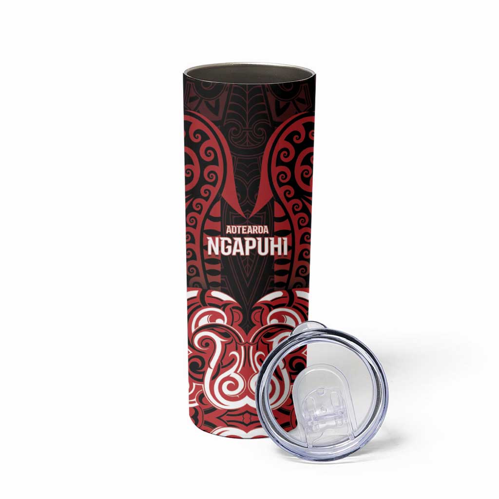 Custom Aotearoa Ngapuhi Skinny Tumbler Maori Pattern New Zealand DT05 - Polynesian Pride
