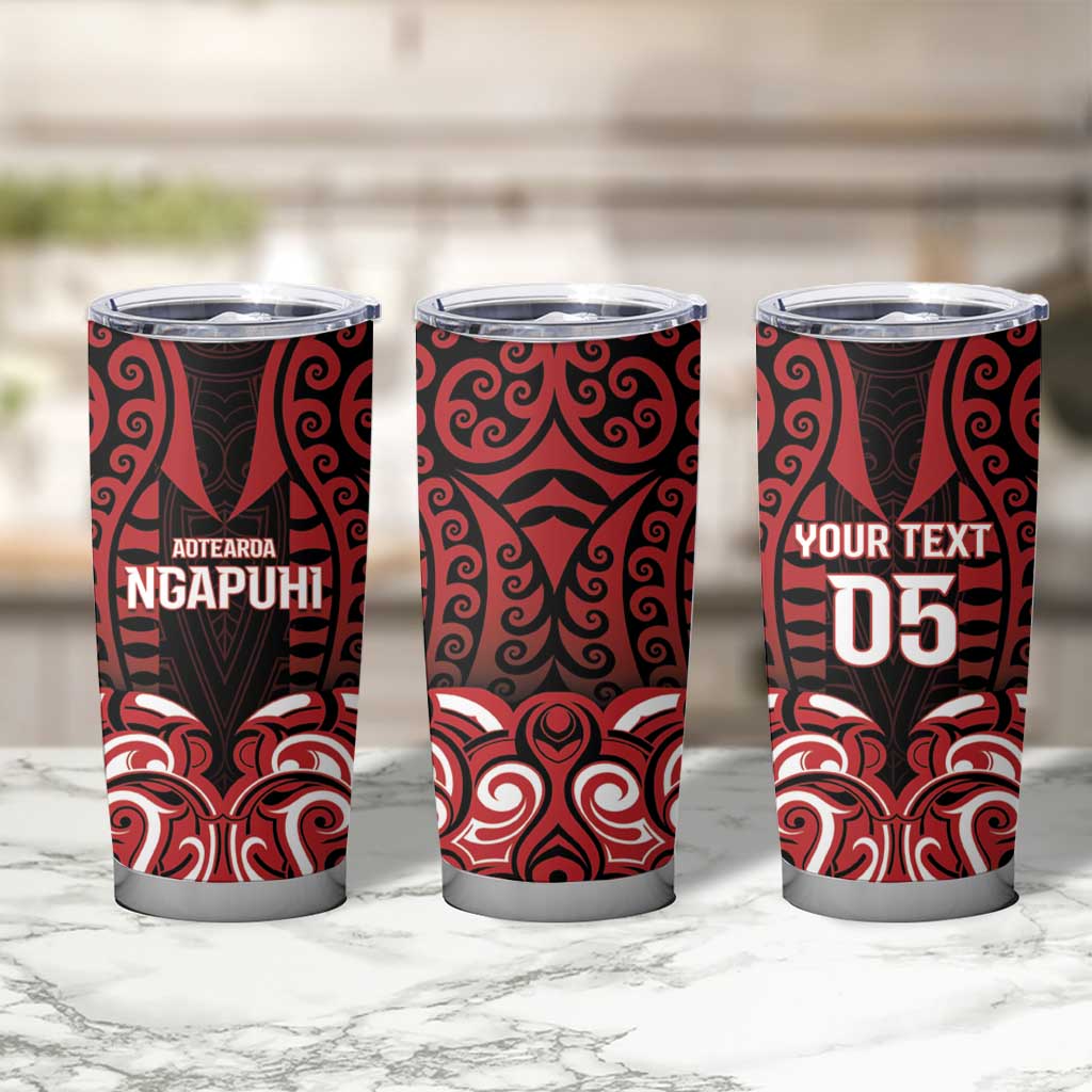 Custom Aotearoa Ngapuhi Tumbler Cup Maori Pattern New Zealand - Polynesian Pride