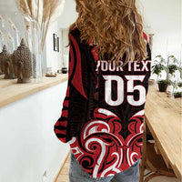 Custom Aotearoa Ngapuhi Women Casual Shirt Maori Pattern New Zealand DT05 - Polynesian Pride