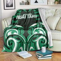 Aotearoa Ngai Tahu Blanket Maori Pattern New Zealand DT05 Green - Polynesian Pride