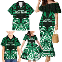 Custom Aotearoa Ngai Tahu Family Matching Mermaid Dress and Hawaiian Shirt Maori Pattern New Zealand DT05 - Polynesian Pride
