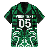 Custom Aotearoa Ngai Tahu Family Matching Off Shoulder Short Dress and Hawaiian Shirt Maori Pattern New Zealand - Polynesian Pride