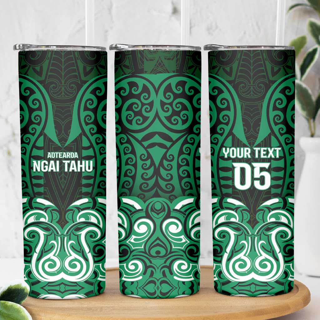 Custom Aotearoa Ngai Tahu Skinny Tumbler Maori Pattern New Zealand DT05 - Polynesian Pride