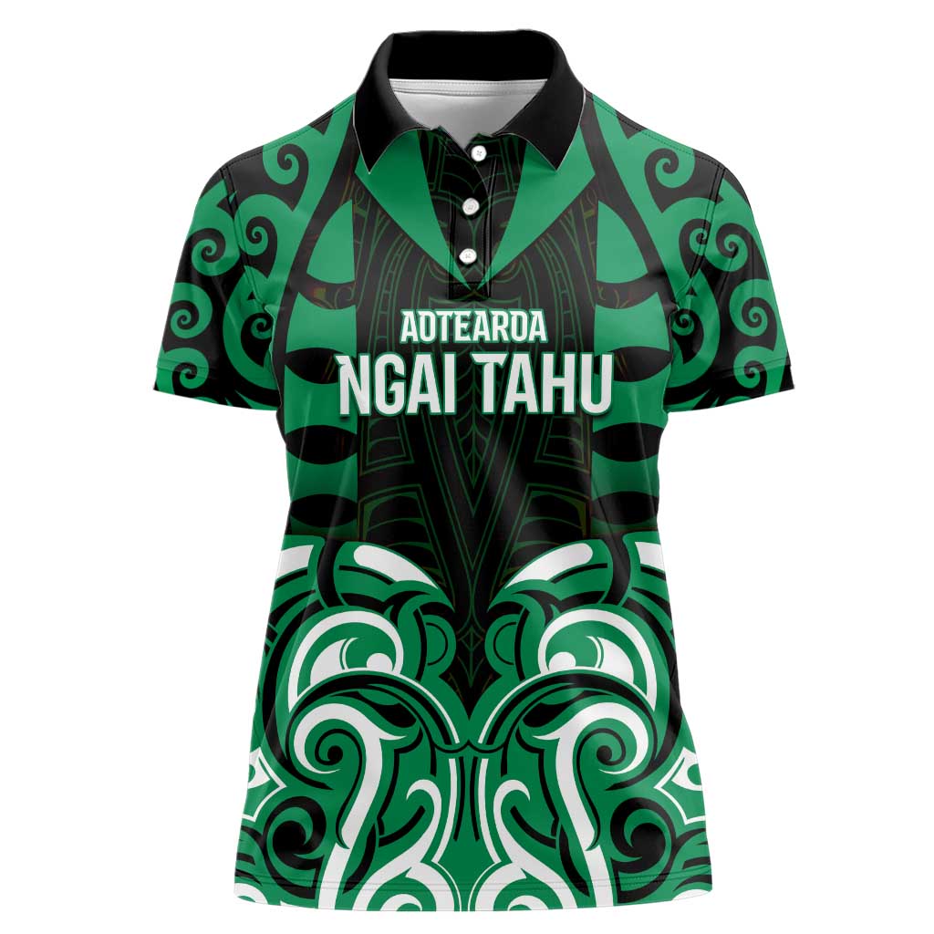 Custom Aotearoa Ngai Tahu Women Polo Shirt Maori Pattern New Zealand - Polynesian Pride