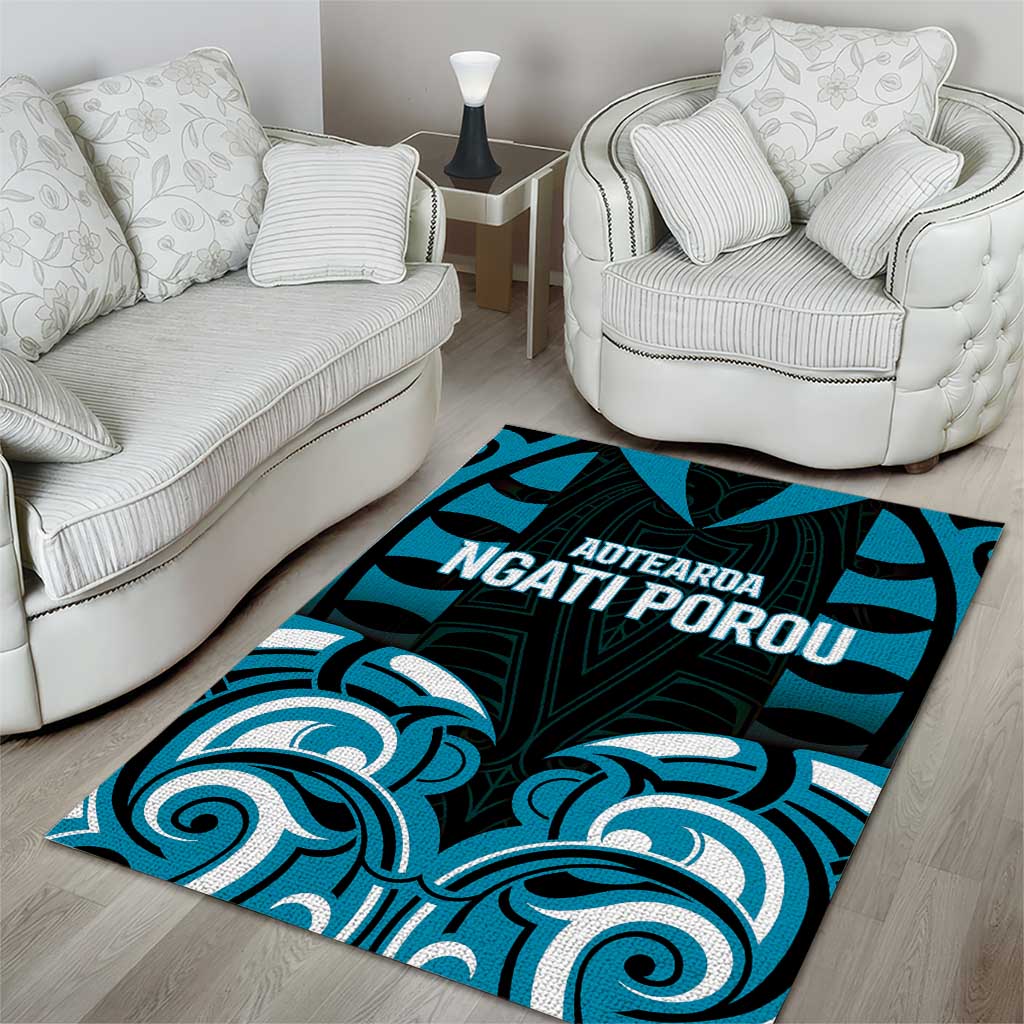 Aotearoa Ngati Porou Area Rug Maori Pattern New Zealand DT05 - Polynesian Pride