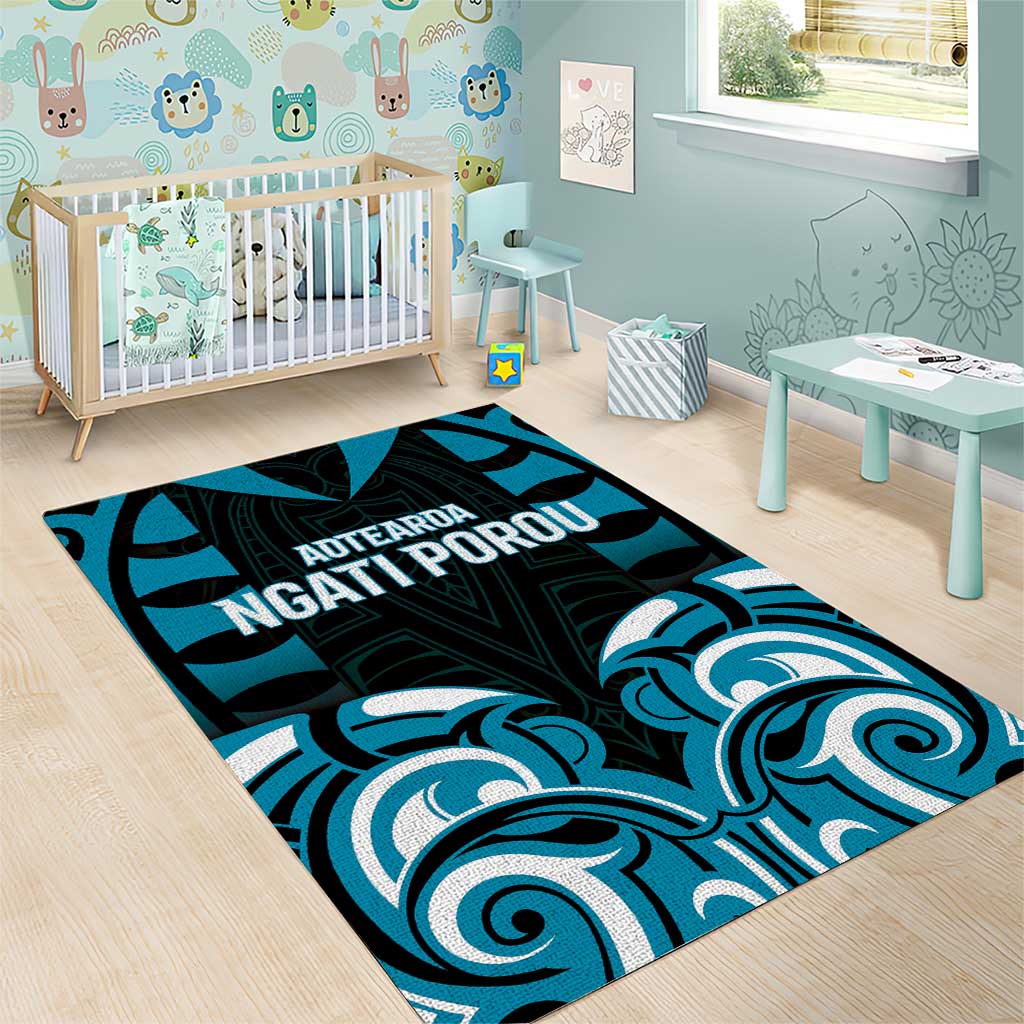 Aotearoa Ngati Porou Area Rug Maori Pattern New Zealand DT05 - Polynesian Pride
