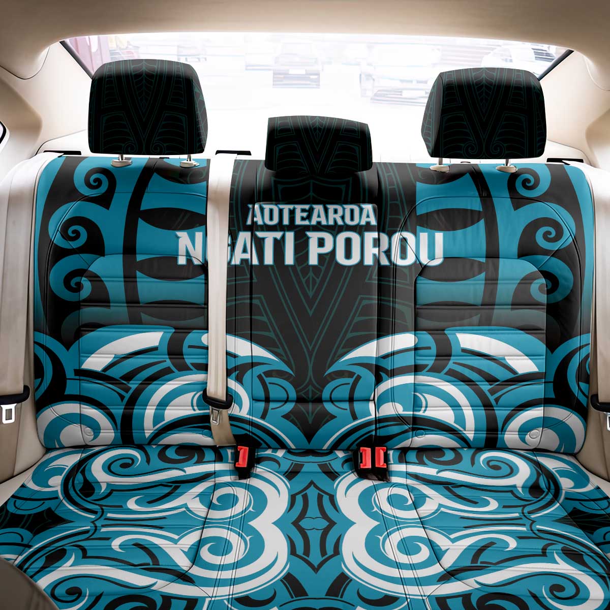 Aotearoa Ngati Porou Back Car Seat Cover Maori Pattern New Zealand - Polynesian Pride