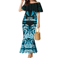 Custom Aotearoa Ngati Porou Family Matching Mermaid Dress and Hawaiian Shirt Maori Pattern New Zealand - Polynesian Pride