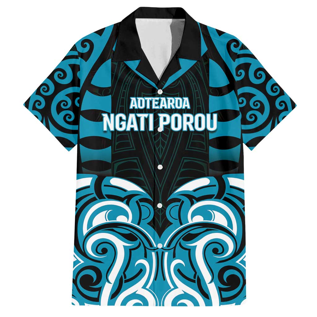 Custom Aotearoa Ngati Porou Family Matching Off Shoulder Maxi Dress and Hawaiian Shirt Maori Pattern New Zealand - Polynesian Pride