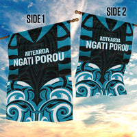 Aotearoa Ngati Porou Garden Flag Maori Pattern New Zealand - Polynesian Pride