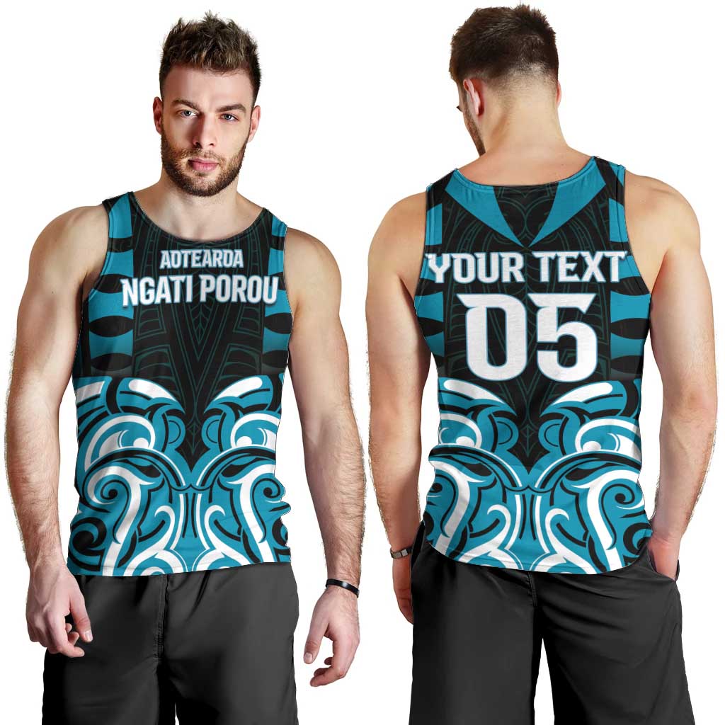Custom Aotearoa Ngati Porou Men Tank Top Maori Pattern New Zealand - Polynesian Pride