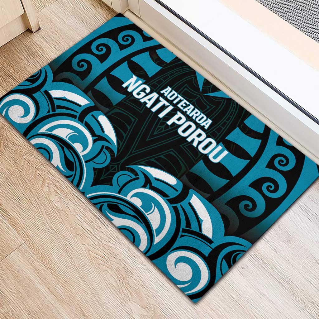 Aotearoa Ngati Porou Rubber Doormat Maori Pattern New Zealand DT05 - Polynesian Pride